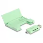 Karšu lasītājs DeLOCK 91015 USB 3.2 Gen 1 Type-A/Type-C piparmētru krāsā