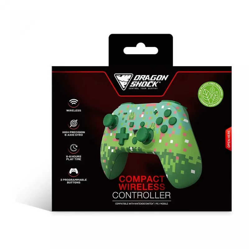 Dragonshock Controller Poptop Wireless Cubes zaļš slēdzis