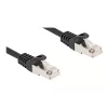 Tīkla kabelis DeLOCK RJ50 vīr. uz RJ50 vīr. S/FTP 0,25 m melns