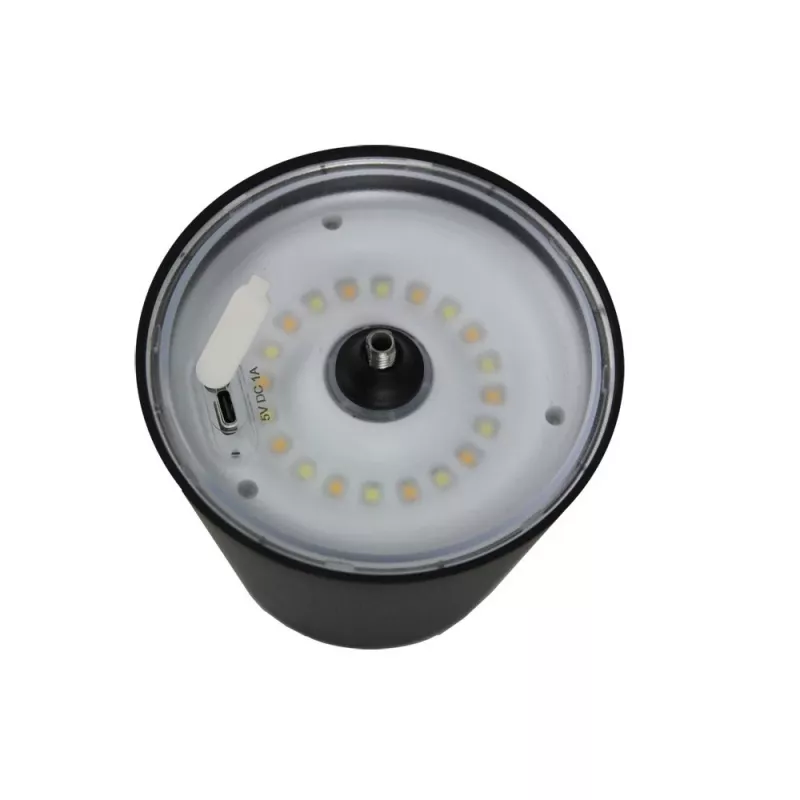 Galda LED lampa ESPERANZA ELD119K melna — 3 W, 4000 K, 200 lm, USB-C, 2400 mAh baterija, 400 mm augstums