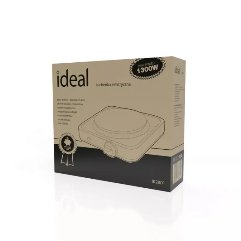 IDEAL 1-plates elektriskā plīts, 1000 W