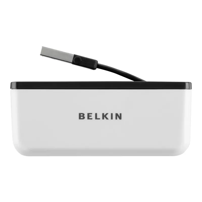 Belkin USB 2.0 4 portu ceļojumu centrmezgls, sudraba, F4U021bt