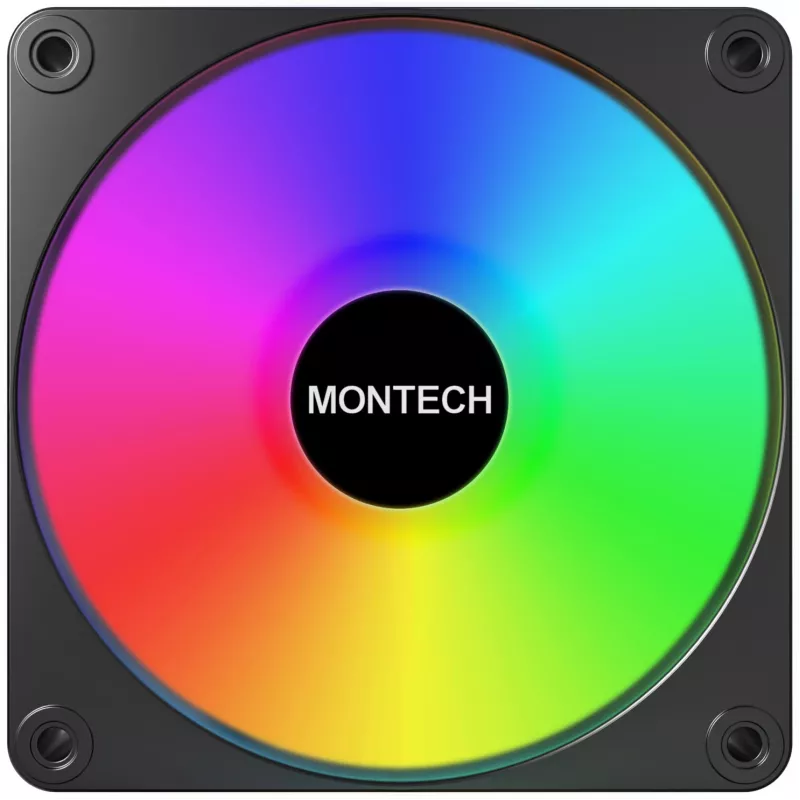 Montech GF120R V2 ARGB datora korpusa ventilatora modulis 12 cm melns 3 gab.
