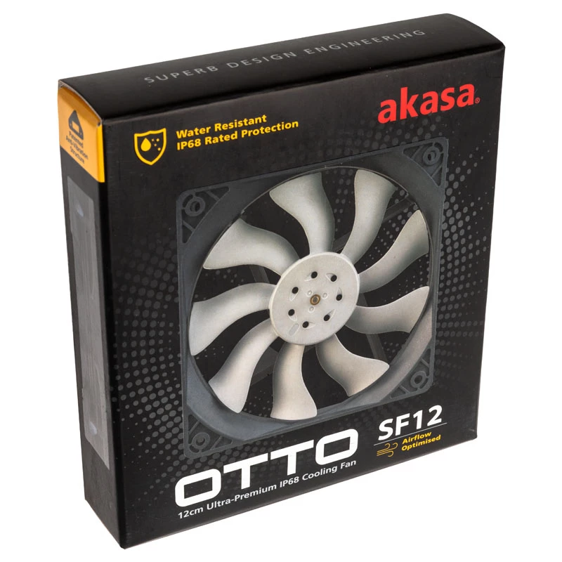 Ventilators Akasa OTTO SF12 datora korpusa ventilators 12 cm melns pelēks