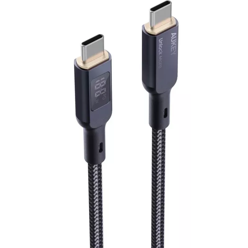AUKEY CB-MCC102 USB kabelis 1,8 m USB C melns 480 Gbit/s