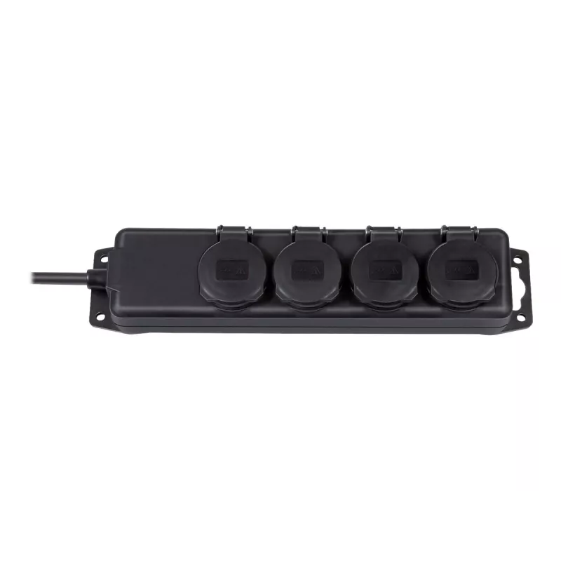 Brennenstuhl pagarinātāja kontaktligzda IP44 4-vietīga melna 2,0m H07RN-F 3G1,5 - Pagarinātājs - maiņstrāva 230 V - izejas pieslēgvietas: 4 - 2 m (1159960)