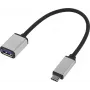 Renkforce RF-4888284 USB kabelis 0,15 m 3.2 Gen 1 (3.1 Gen 1) USB C USB A Melns - Sudrabs (RF-4888284)