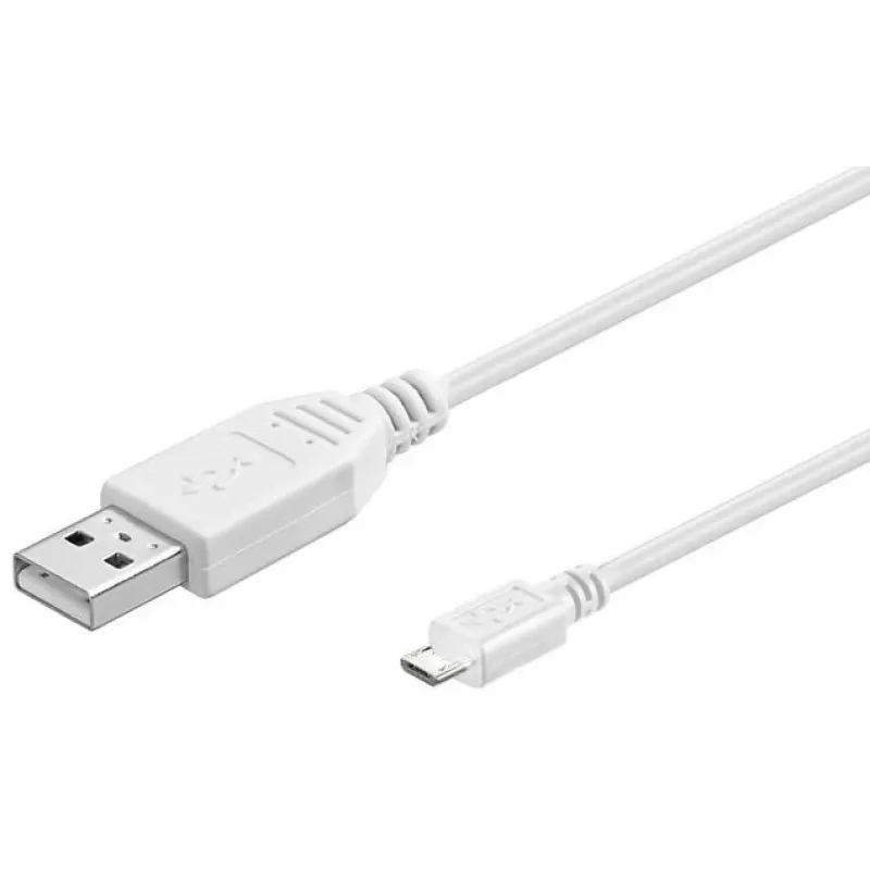 Microconnect USBABMICRO3W USB kabelis USB 2.0 3 m USB A Micro-USB B Balts