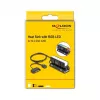 Heatsink DELOCK 18460 for M.2 SSD 2280 — Aluminium/Copper, RGB 5V, Melns