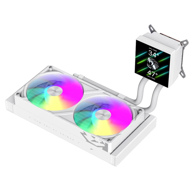 Gamemax CPU šķidruma dzesētājs | GLACIER 240 LCD WH | Intel, AMD