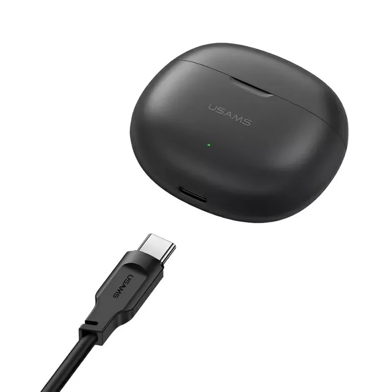 Austiņas Usams BHUYO01 Bluetooth austiņas 5.3 TWS Rhymbo melnas