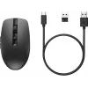 HP 710 Uzlādējama Bezskaņas Pele, Piemērota abām rokām, RF Bezvadu + Bluetooth, 3000 DPI, Melna