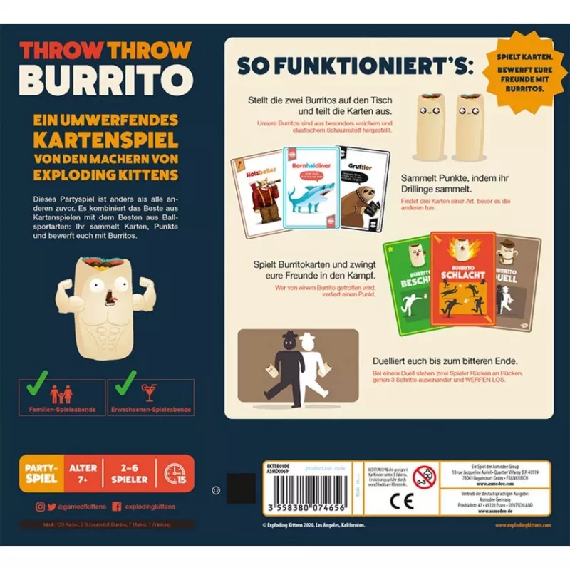 Throw Throw Burrito Ģimenes Spēle