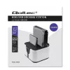 Qoltec 50309 HDD SSD 2.5 3.5 dokstacija | SATA III | USB 3.0 | Super ātrums 5Gb/s | ar klonēšanas funkciju