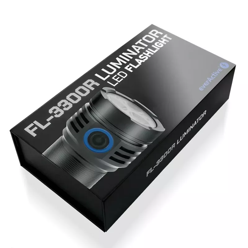 LED lukturītis everActive LUMINATO R FL-3300R — 3300 lūmeni, uzlādējams