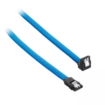 CableMod ModMesh - SATA kabelis - Serial ATA 150/300/600 - SATA (W) ar labo leņķi uz SATA (W) - 60cm - gaiši zils (CM-CAB-RSAT-N60KLB-R)