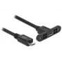 USB kabelis DeLOCK 85245 USB 2.0 0,25 m Micro-USB B melns