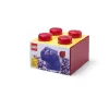LEGO Ķieģelis 4 Caurspīdīgi Sarkans – 4x2 radzes caurspīdīgi sarkans būvķieģelis