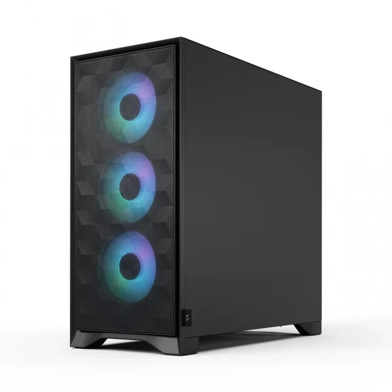 Fractal Design Pop 2 Air Melns Solid mid-tower datora korpuss — ATX atbalsts, 3x 120 mm priekšējie ventilatori, 2,5/3,5 collu diskdziņu nodalījumi, 215×481×462 mm