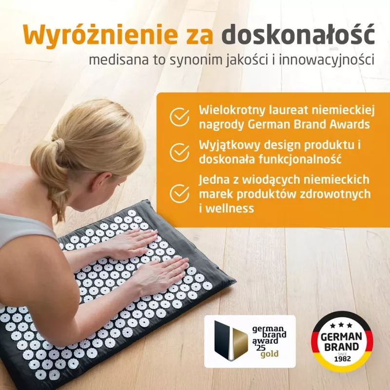 Medisana MM 100 akupresūras paklājiņš ar sildīšanas funkciju