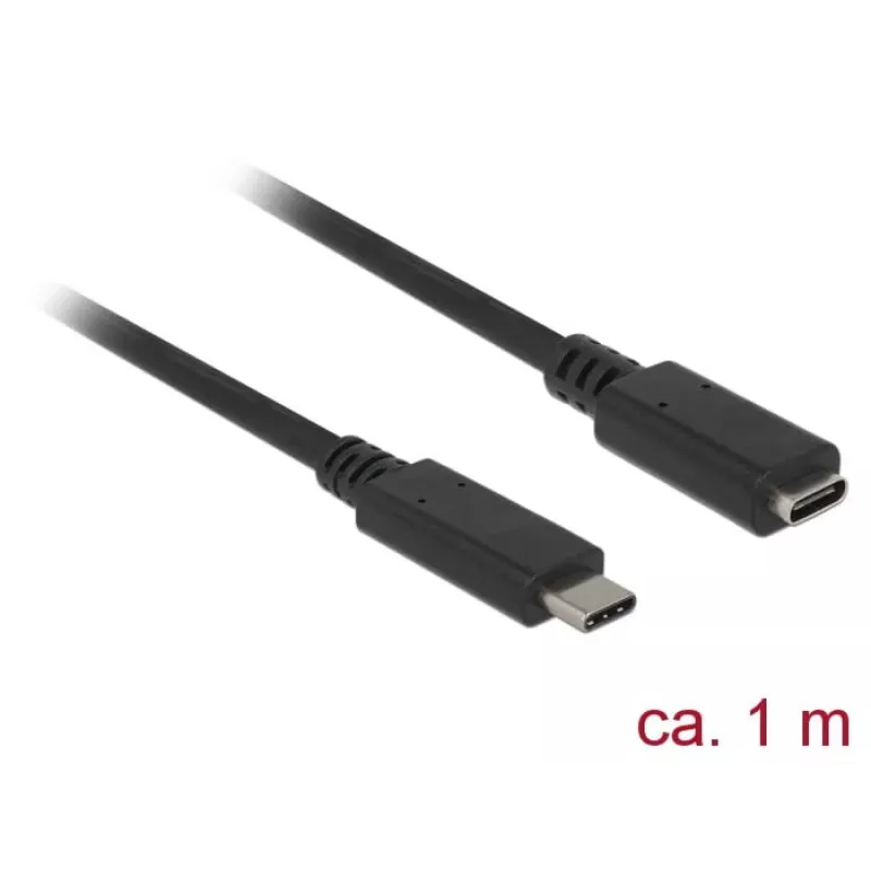 USB kabelis DeLOCK 85533 USB 3.2 Gen 1 1m USB C melns
