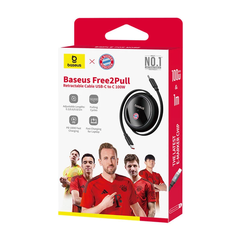 USB-C uzlādes kabelis Baseus P10364500113-Z2, 100 W, melns, USB-C uz USB-C