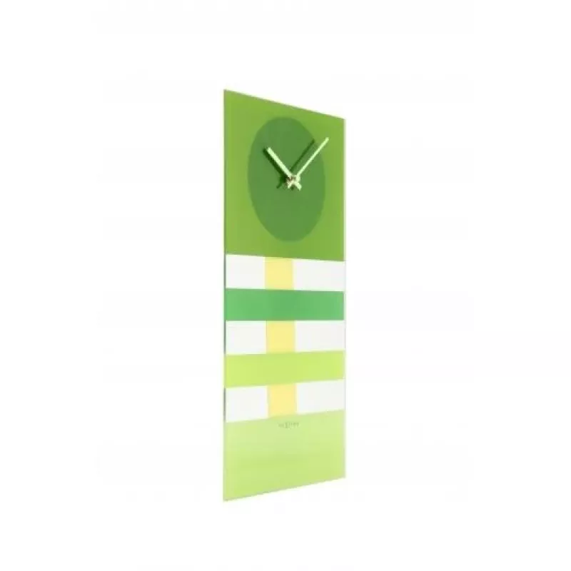 NeXtime klok 2855gn Bold Stripes, 19 x 38 cm, sienas, zaļš
