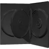 MediaRange 4 disku DVD kaste, melna – ietilpība: 4 CD, 4 DVD – 50 gab. iepakojumā – melna (BOX17)