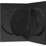 MediaRange 4 disku DVD kaste, melna – ietilpība: 4 CD, 4 DVD – 50 gab. iepakojumā – melna (BOX17)