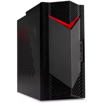Acer Nitro 50 N50-660 spēļu dators (tornis), Intel Core Ultra 7 265F, 32 GB DDR5, 1 TB M.2 SSD, NVIDIA GeForce RTX 5060 8 GB, Wi-Fi 7, Bluetooth 5.3, Windows 11 Home, melns/sarkans