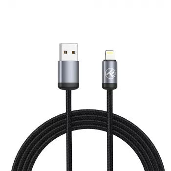 USB–Lightning kabelis Tellur TLL155761, 1 m, 3 A, melns