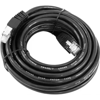 Ethernet kabelis Omnitronic CAT‑5 1 m, melns