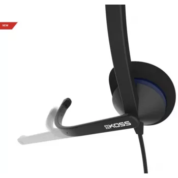 Koss CS200 USB austiņas ar vadu, galvas saite, zvaniem/mūzikai, USB Type-A, melnas