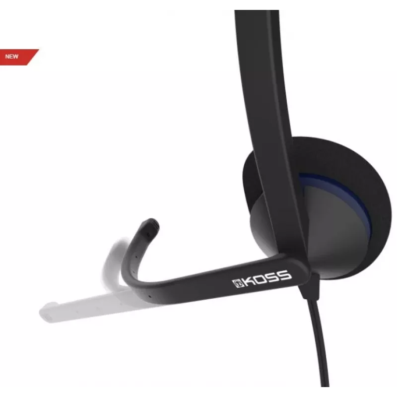 Koss CS200 USB austiņas ar vadu, galvas saite, zvaniem/mūzikai, USB Type-A, melnas