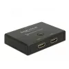 DeLock HDMI 2 pret 1 komutators, divvirzienu, 4K 60 Hz - Video/Audio komutators - 2 x HDMI - galddatoram