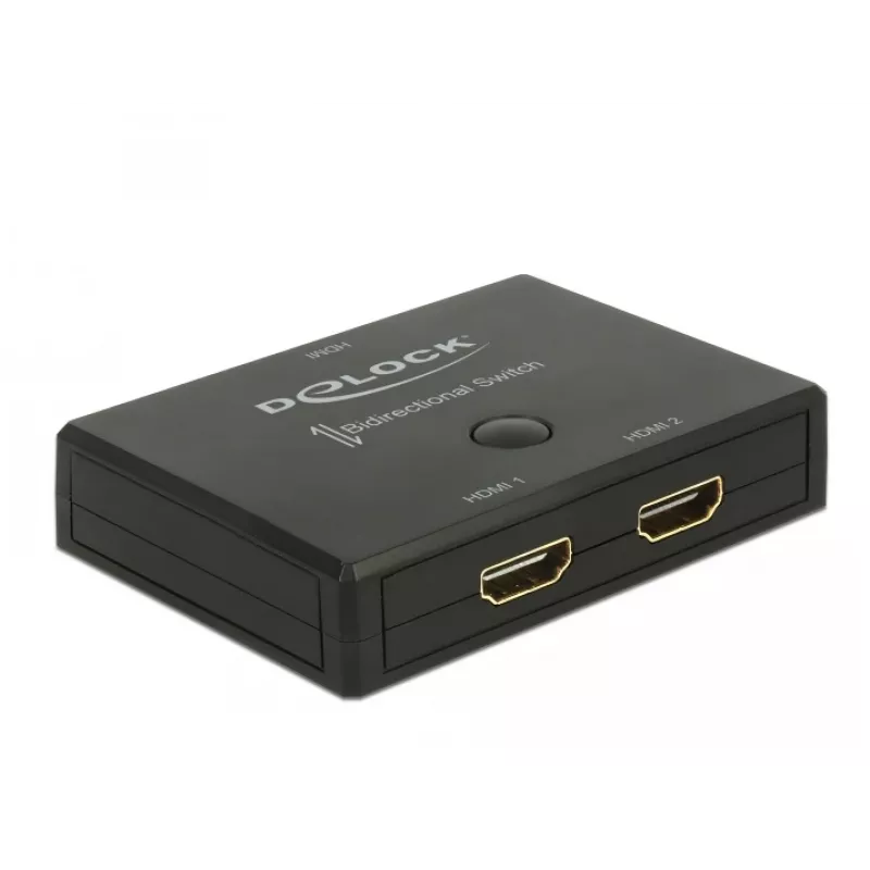 DeLock HDMI 2 pret 1 komutators, divvirzienu, 4K 60 Hz - Video/Audio komutators - 2 x HDMI - galddatoram