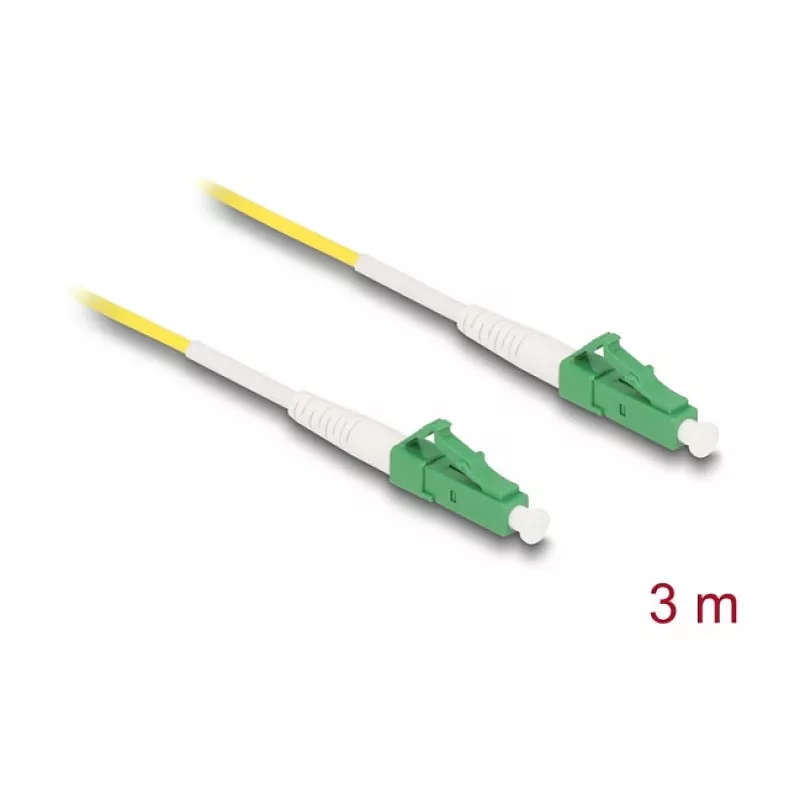DeLOCK InfiniBand/optiskās šķiedras kabelis 3 m LC LC/APC dzeltena 9 µm