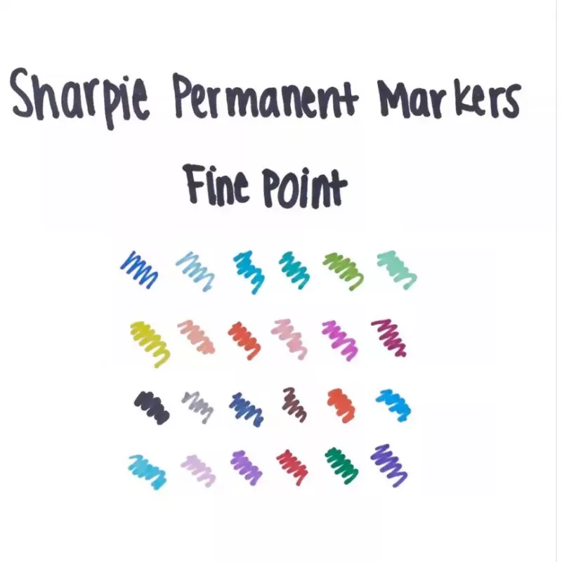 Sharpie smailā gala pastāvīgais marķieris, melns, 12 gab.