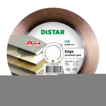 Dimanta griešanas disks Distar 1A1R 250x1.4x25x25.4 Edge sausai griešanai