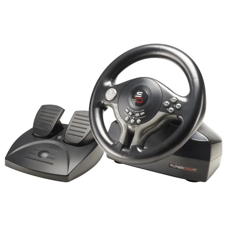 Stūre + pedāļi Subsonic SV200 Melns pelēka USB 180° rotācija