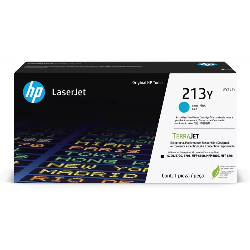 HP 213Y īpaši augstas ražības ciāna oriģināla LaserJet tonera kasetne