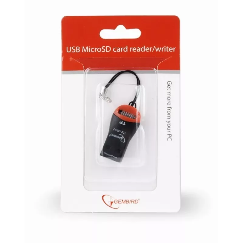 Karšu lasītājs Gembird FD2-MSD-3 USB 2.0 Melns Sarkans