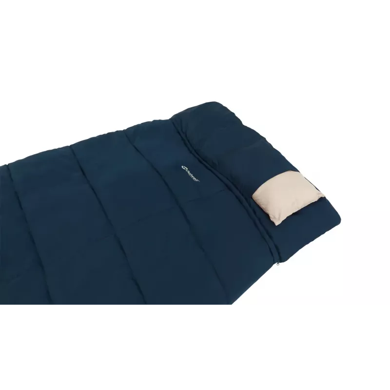 Guļammaiss Outwell Contour Lux XL — taisnstūra, pieaugušajiem, poliesters, 2200×1050 mm, lietotājiem līdz 190 cm, zils