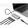 DeLOCK USB centrmezgls 10 Gbps Type-C 4 porti PD 85W 30cm kabelis
