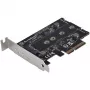 Silverstone SST-ECM27 M.2/SATA adapterkarte, PCIe 4.0, 1x M-Key, 2x SATA 6G - zema profila