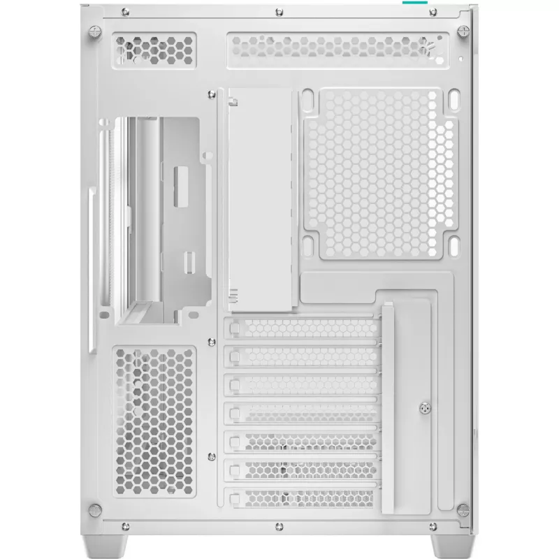 Datorkorpuss DeepCool CG530 WH Midi Tower — ATX/Micro ATX/ITX, rūdīts stikls, 2 × 3,5 collu + 3 × 2,5 collu nodalījumi, atbalsta līdz 410 mm GPU