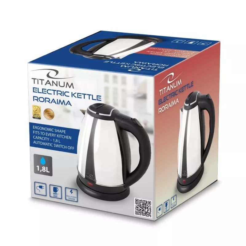 Titanum TKK102S Elektriskā tējkanna 1,8L 1800W Sudraba