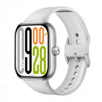 Viedpulkstenis Xiaomi Watch 5 Sudraba, 2,07 collu (5,26 cm) AMOLED, 47,5 mm korpuss, TPU siksniņa, 5 ATM, 24 dienu akumulators