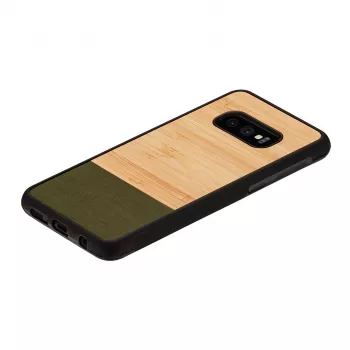 Telefona maciņš man and wood SmartPhone Galaxy S10e viedtālrunim bambusa meža melns