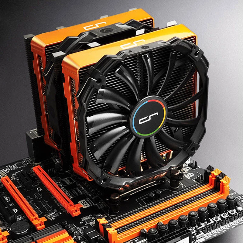 Datora dzesēšanas sistēmas piederums Cryorig CR-CCO — ABS oranžā krāsā, saderīgs ar R1 Universal/R1 Ultimate, 140×23×131 mm